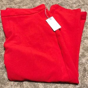 Red slim ankle pants
